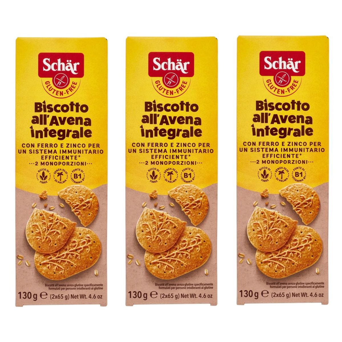 Schär Vollkorn-Haferkekse 2 x 65 Gr. 130 Gr.
