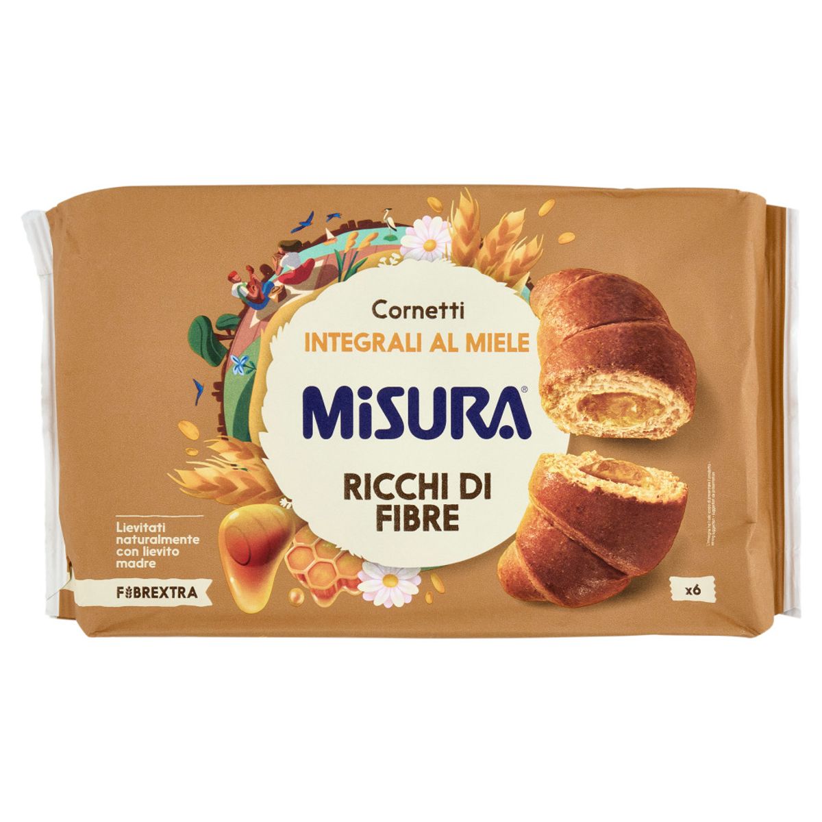 Misura Fibrextra 6 Croissants Complets au Miel 308 Gr.