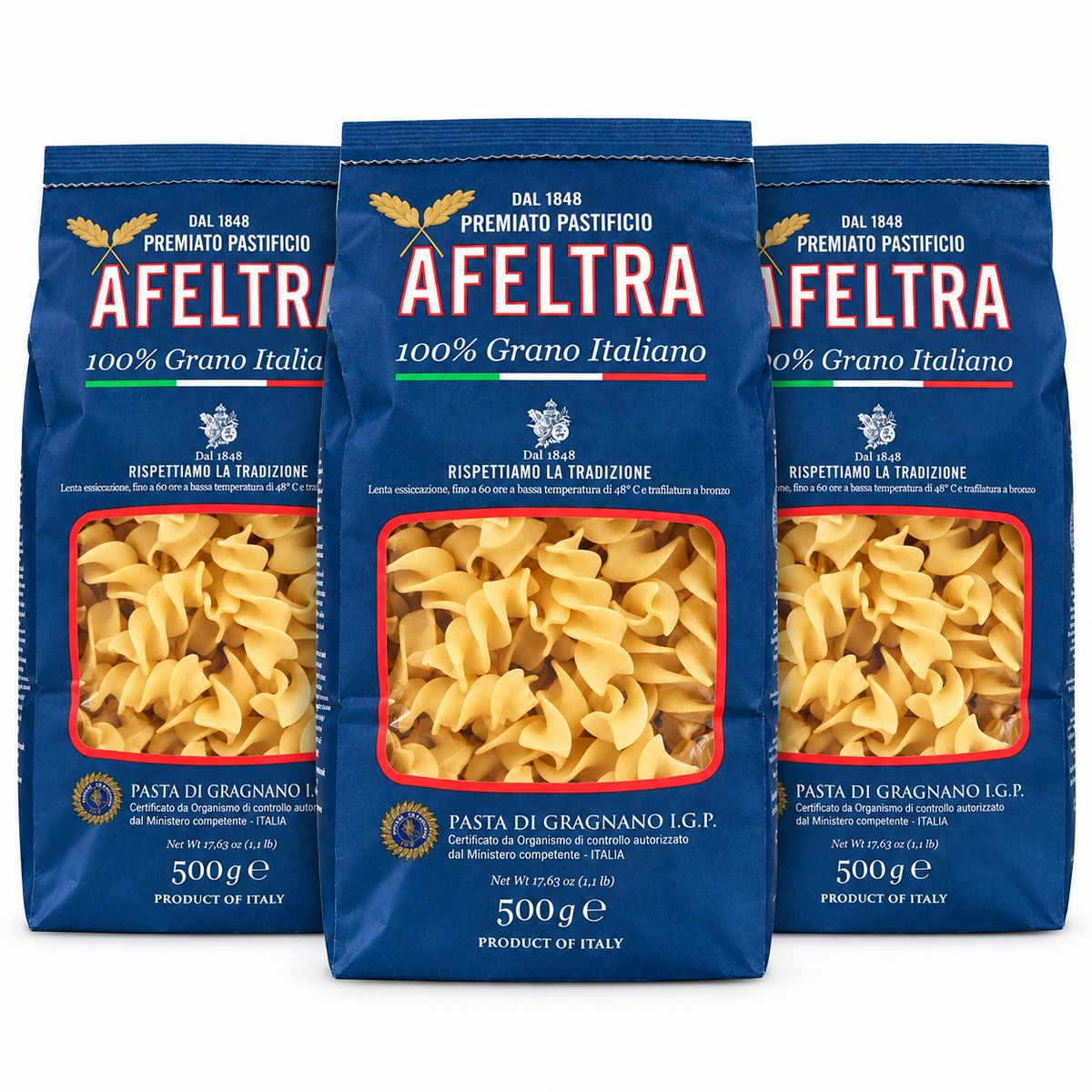 Afeltra Fusilloni Pasta aus Gragnano g.g.A. 500g - 3 Stück