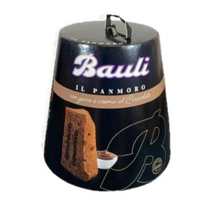 Bauli Il Panmoro 750 g – Pandoro al Cacao con Gocce e Crema al Cioccolato, Dolce Natalizio Italiano