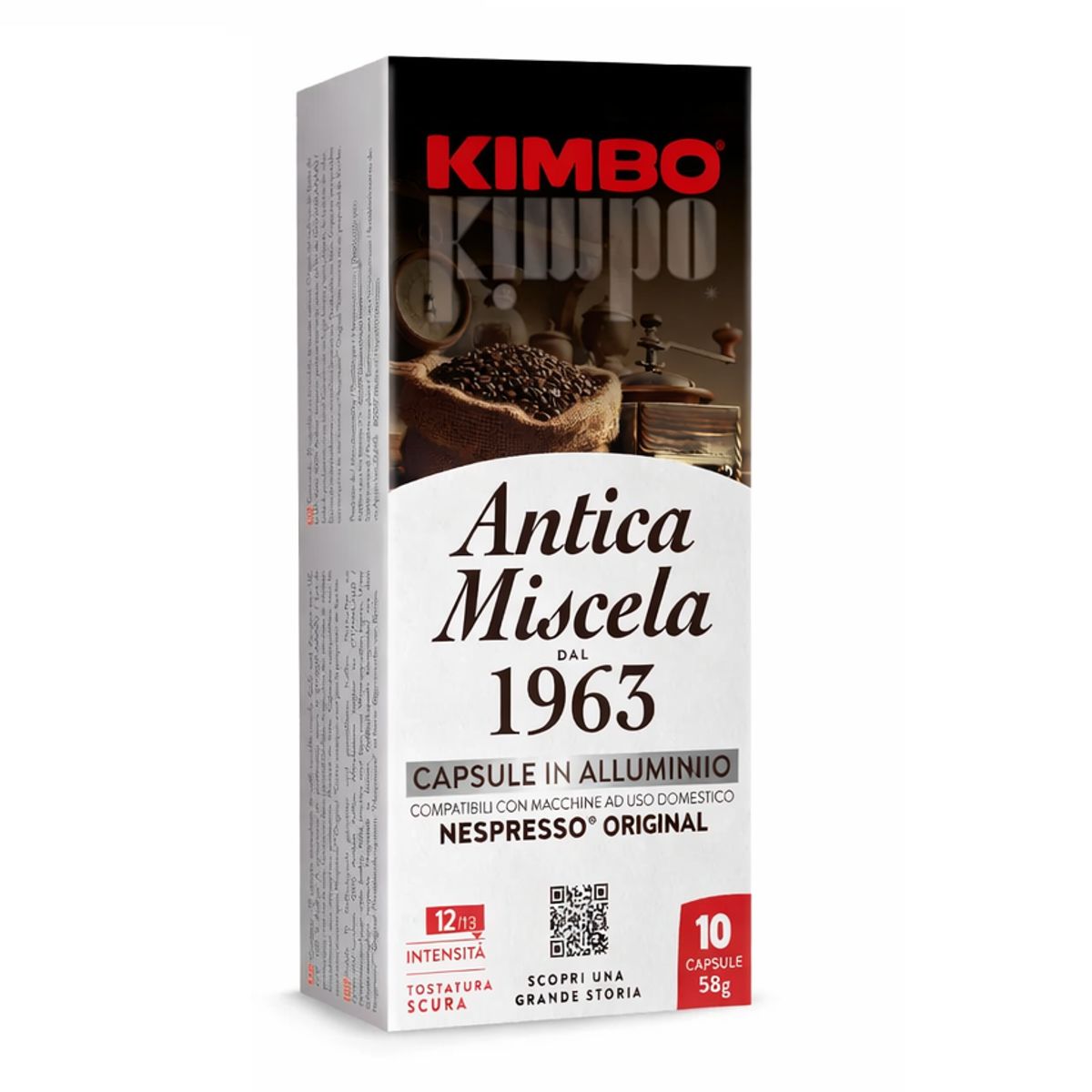 Kimbo 10 Kapseln kompatibel mit Nespresso-Maschinen Antica Miscela