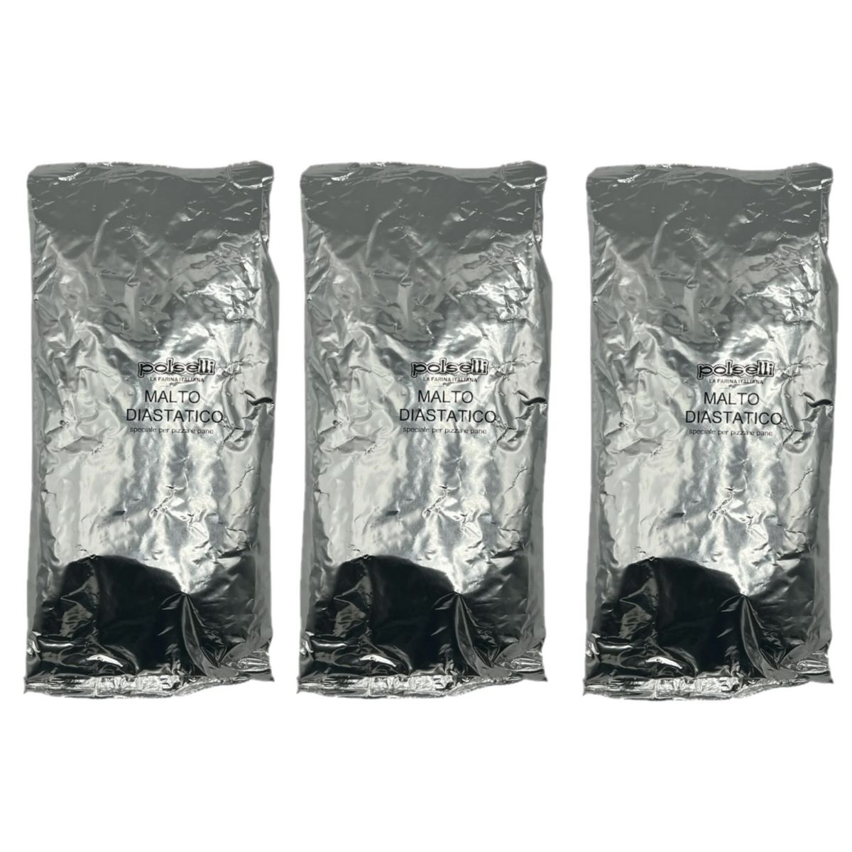 Harina de trigo blando malteado Polselli 1 kg - 3 piezas