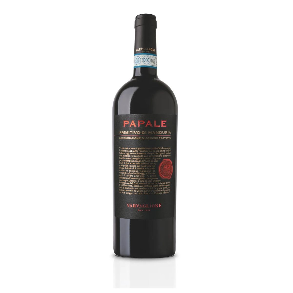 Varvaglione Papale Primitivo di Manduria DOP 750 ml