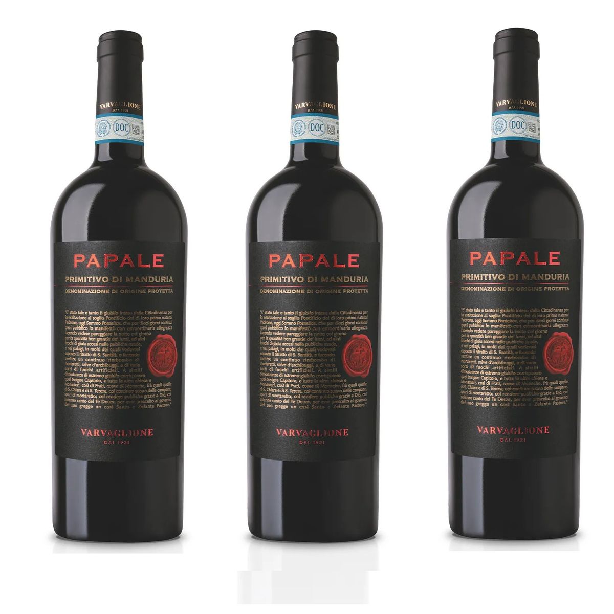 Varvaglione Papale Primitivo di Manduria DOP 750 ml