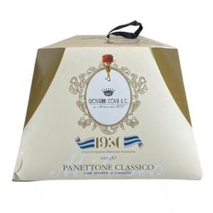 Giovanni Cova & C. Panettone Classique 1930 – Tradition Milanaise avec Raisins & Fruits Confits 1kg | Dessert Italien d’Exception 