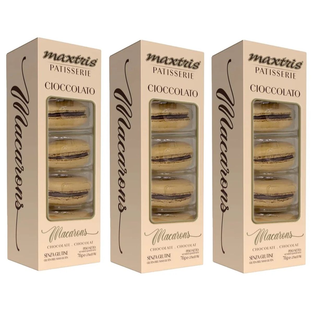 Maxtris Chocolate Macarons 5 Pcs 70 Gr.