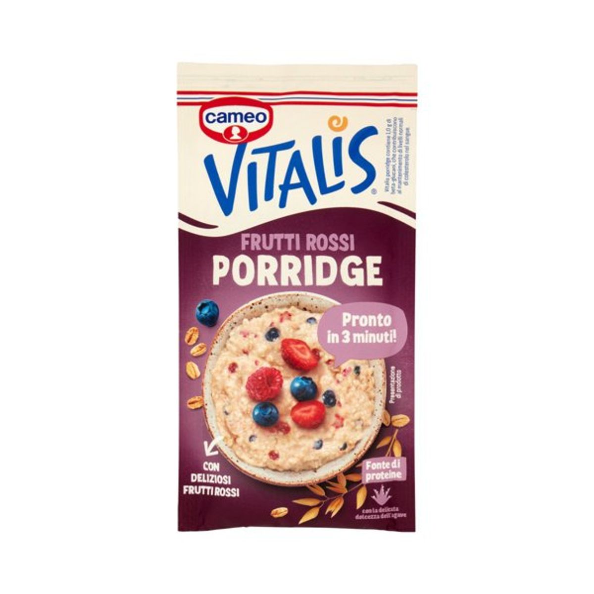 Cameo Vitalis Porridge Frutti Rossi 56 Gr	