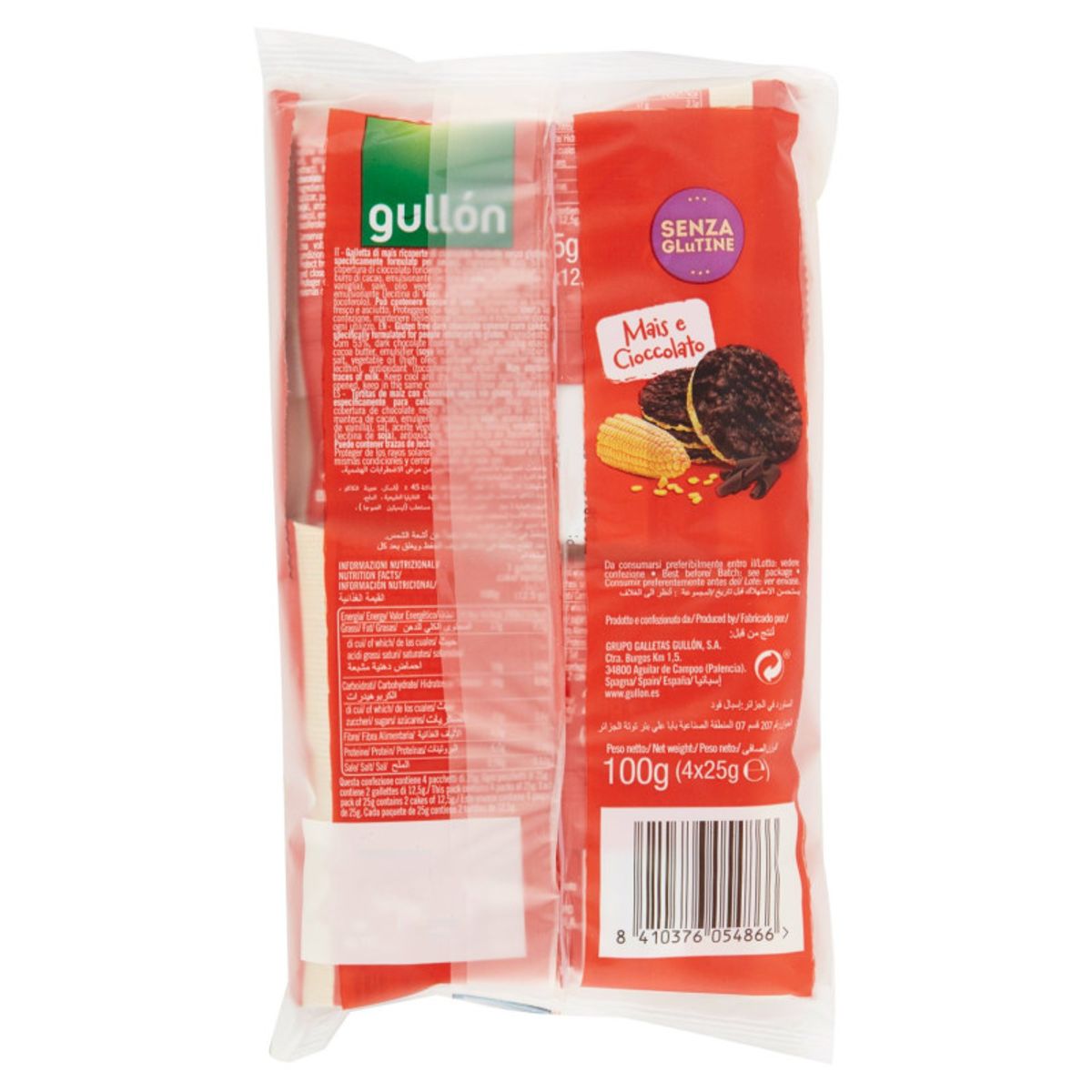 Gullón Cuor di Cereale Mais e Cioccolato 4 x 25 Gr.