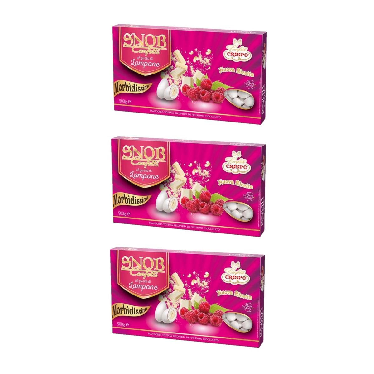 Crispo Confetti Snob Raspberry 500 Gr. - 3 Pieces