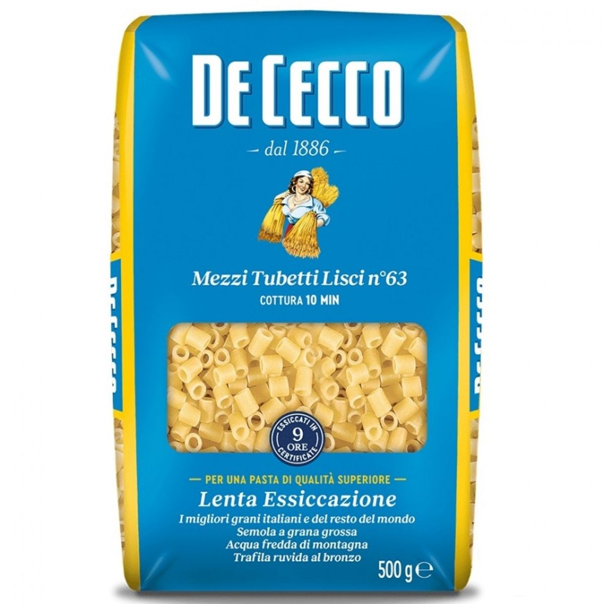 De Cecco Half Smooth Tubes n°63 500 Gr.