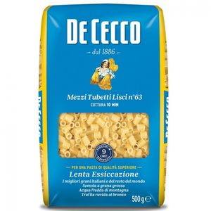 De Cecco Tubos Medio Lisos n°63 500 Gr.