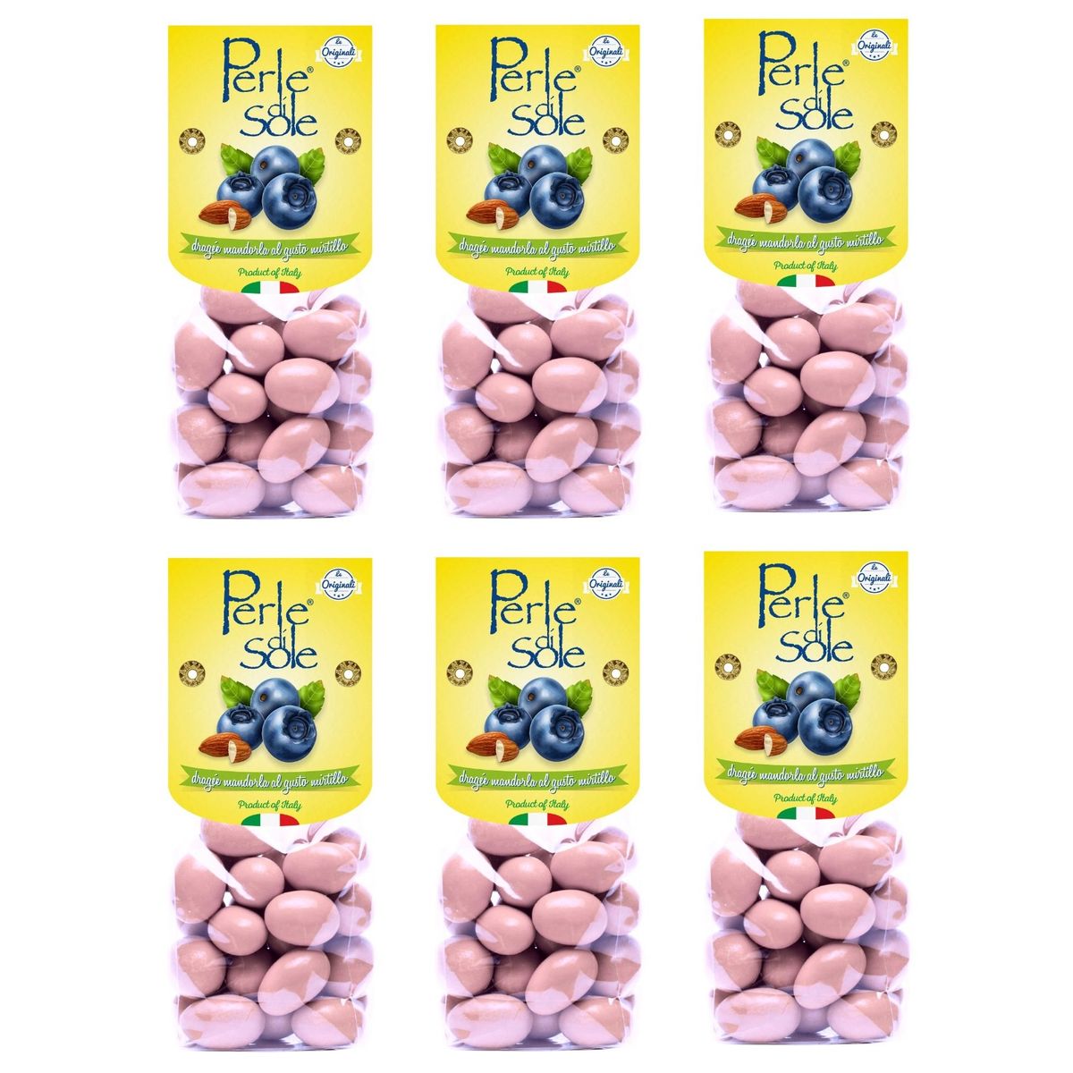 Perle di Sole Dragée Almond with Blueberry Flavor 150 Gr.