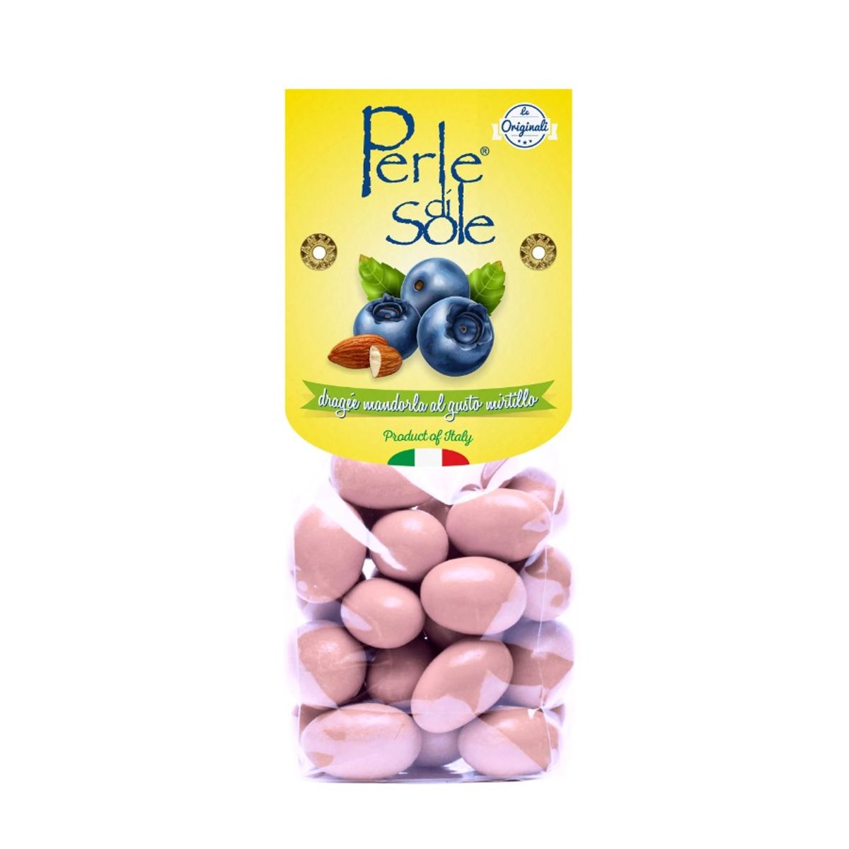 Perle di Sole Dragée Almond with Blueberry Flavor 150 Gr.