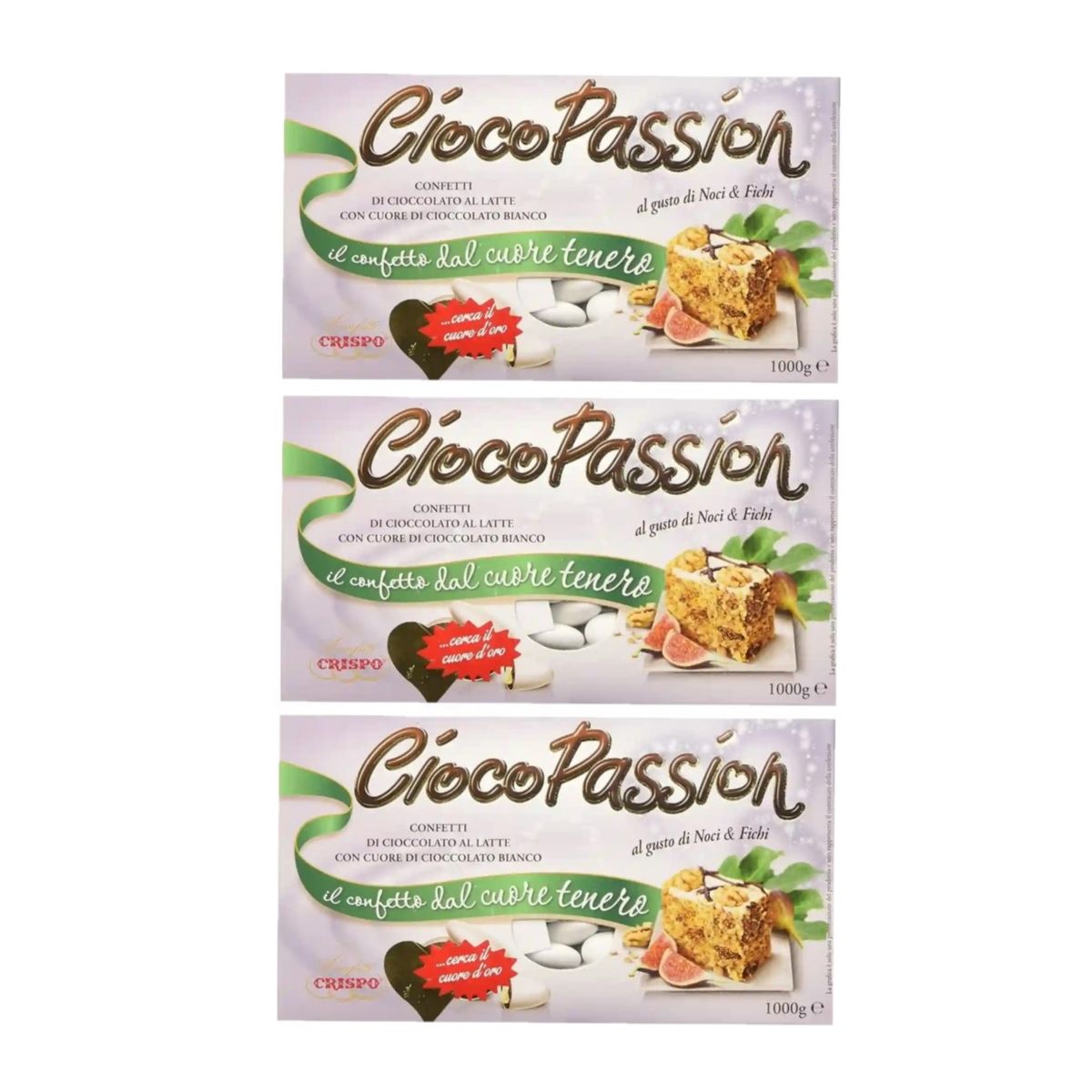Crispo Confetti CiocoPassion Walnüsse und Feigen 1 kg 3 Stück
