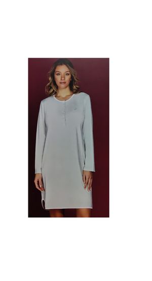 Andra camicia da notte donna con bottoni art 9649 100% cotone