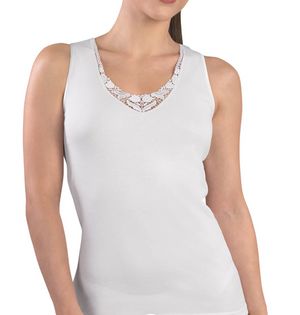 Canotta lana cotone donna spalla larga Nottingham Art. VL12W