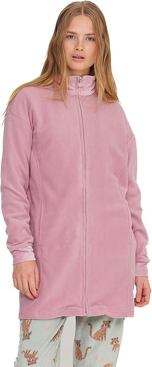 Noidinotte -Vestaglia Donna Roar in Pile con Zip art GE2818AB _0
