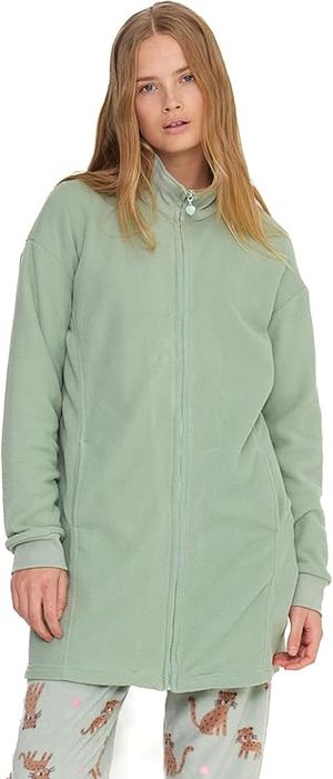 Noidinotte -Vestaglia Donna Roar in Pile con Zip art GE2818AB _desktop_2