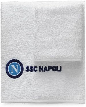 SSC Napoli Set asciugamani 1+1 viso e ospite 