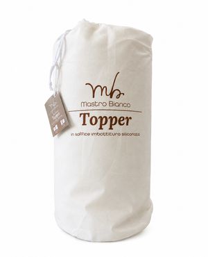 Topper Mastro Bianco Traspirante e Anallergico con Angoli Elastici_0