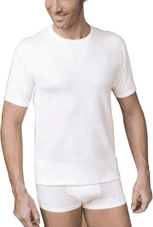 NOTTINGHAM T-shirt Uomo mezza manica girocollo  TM18 in Lana e Cotone_0