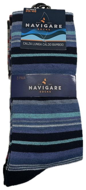 3 Paia Calze Lunghe Uomo Navigare Colori Assortiti_0