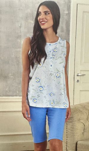 Pigiama donna bermuda S/L serafino di Linclalor Art. LS175375