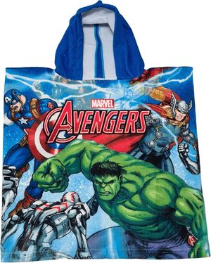 Poncho con cappuccio in spugna di cotone con personaggi Disney_0
