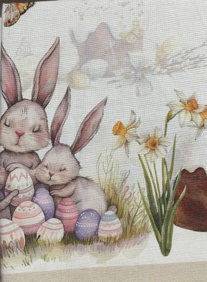 Tovaglia Stampa Digitale di Linea Oro Art. Happy Easter