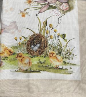 Tovaglia Stampa Digitale di Linea Oro Art. Happy Easter_0