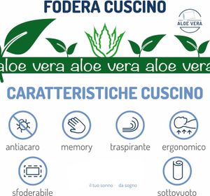 Coppia di federe Aloe Vera 52x82 cm con cerniera_1