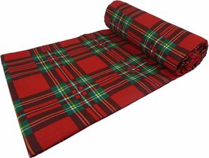 GranFoulard Telo Arredo Copritutto Tartan Scozzese in Cotone di Panama