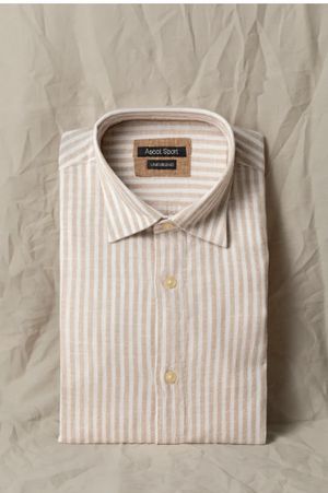 Camicia Uomo Mezza Manica in Lino e Cotone di Ascot Sport Art. Linen Blend