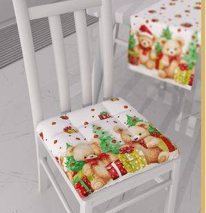 Set 6 Coprisedia Natalizi 4 Punti con Lacci_0