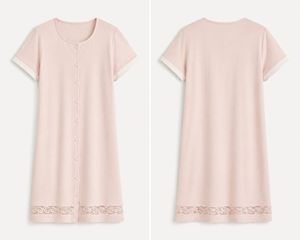 Camicia da notte aperta davanti mezza manica Andra art. 9917_0