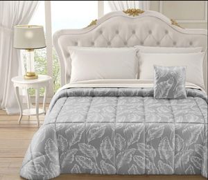 Trapunta Velluto Jacquard con Cuscino Coordinato Art. Gemma_1