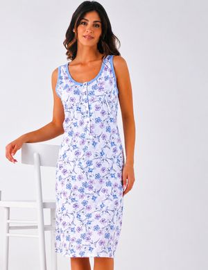Camicia da Notte Donna Karelpiù Art.SK302 Spalla Larga in Maglina di Cotone_0