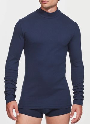 Maglia Manica Lunga con Collo Alto in Ecocotton Ragno Art. U262AZ_0