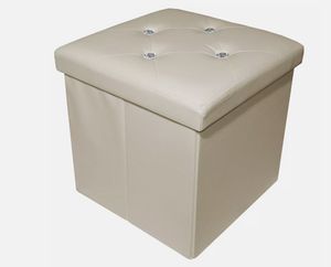 Pouf Quadrato in Ecopelle con Dettagli Swarovski_1