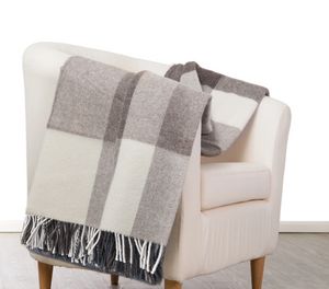 Plaid Iseo Check di Lanerossi 100% Lana Vergine_0