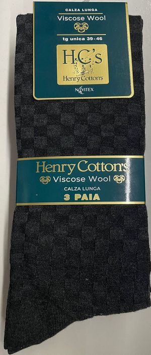 3 Paia di Calzini Lunghi Uomo in Viscosa di Hanry Cotton's