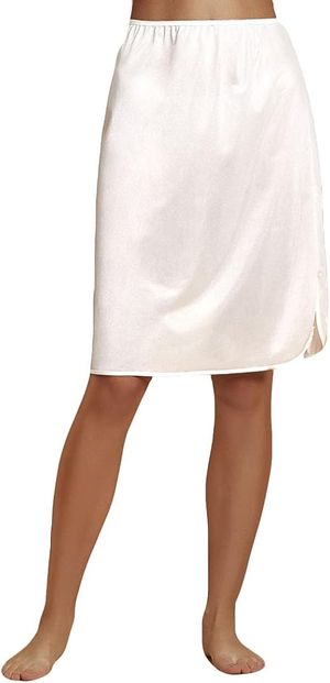 ANDRA 1 Pezzo Sottogonna Donna 025 con Spacco Laterale e Bordino al Fondo._0