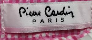 Pierre Cardin Grembiule bimba quadretti rosa con bottoni e merletto art PRD303_1