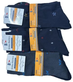 3 Paia Calze Corte Fantasia Taglia Unica 39/46 di Scuola Nautica