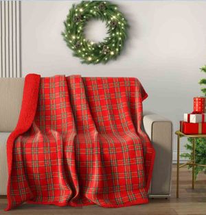 Plaid Matrimoniale Irge con Fantasia Scozzese