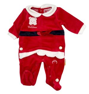 Tutina Natalizia in Ciniglia per Neonato