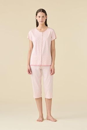 Pigiama Donna Pescatore Plus Rosa Pallido Noidinotte Art. FA9555AB