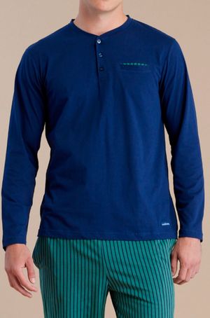 Pigiama Uomo Manica Lunga e Pantalone Lungo con Polsino Tinta Unita di Noidinotte_desktop_3