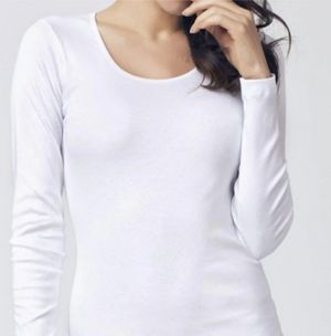 T-shirt caldo cotone donna manica lunga Nottingham Art. Nuvola