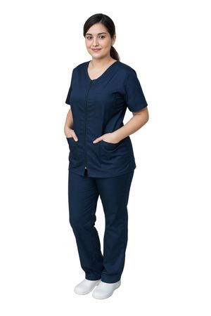 Casacca Medico /infermiera Donna con Zip + Pantalone_1